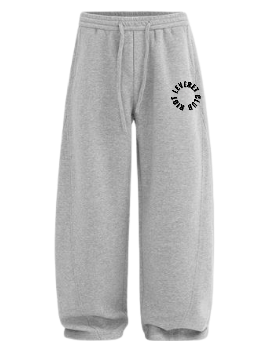 Riot Leveret Club sweatpants gray with a black logo on a white background